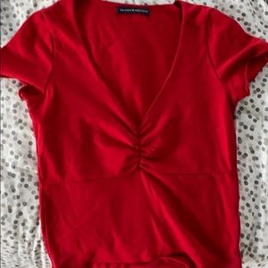 Red Brandy Melville Scoop top